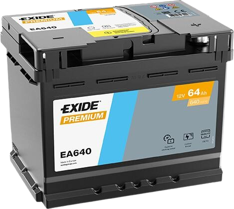 Exide Premium EA640 12V 64Ah D+ (Premijum Akumulator)