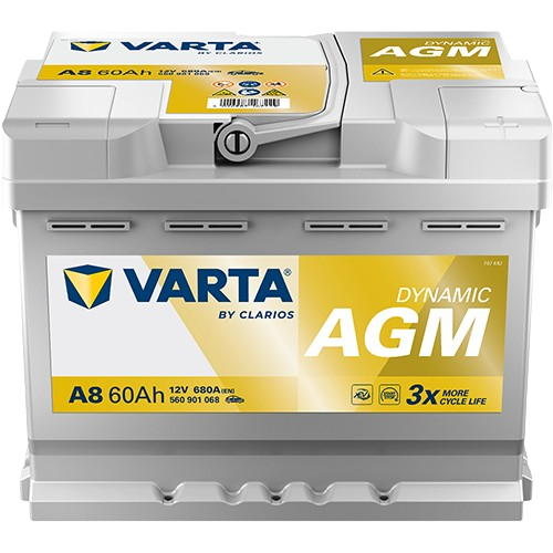 Varta Dynamic AGM 12V 60Ah 680A D+ (A8) akumulator