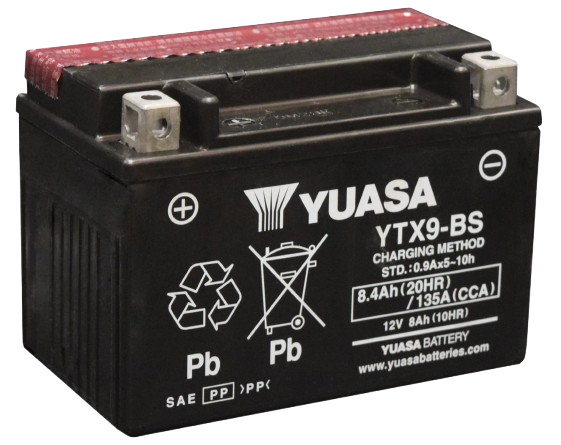 Yuasa akumulator 12V 8.4AH 135A L+ YTX9-BS
